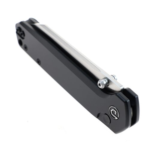 DEFCON Pocket Folding Knife- Button Lock with Thumb Stud Opener for EDC, 3.3" 14C28N Blade, Aluminum Handle, Utility Knife for Men Women Gift -TD015 Tier2- (Black)