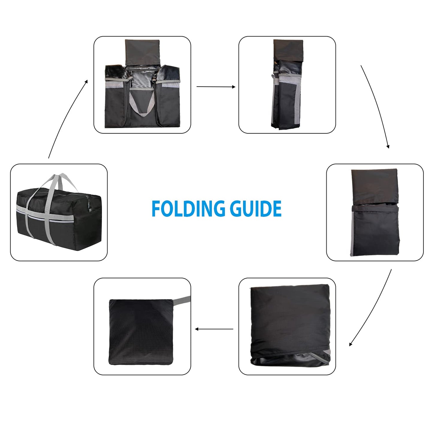 Extra Large Duffle Bag Lightweight, 96L Travel Duffel Bag Foldable for Men Women, Waterproof & Durable(BLACK)