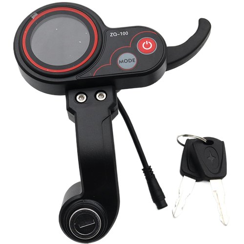 Yaoliucp Electric LCD Display Meter|Scooter Speedometer with Key Digital 6 Pin Button Control Scooter Odometer with Shifter Replacement Electric Scooter Accessories
