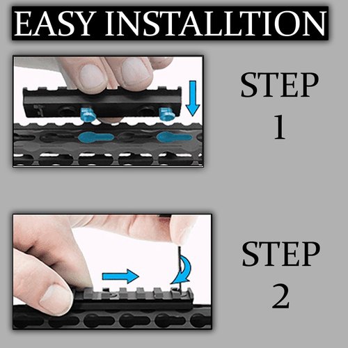 Gotical 7 Slots Aluminum Key mod Rail Section for Key mod Seven Slots Key mod Rail Picatinnii Rail Section (7 Slots Keymod Rails)