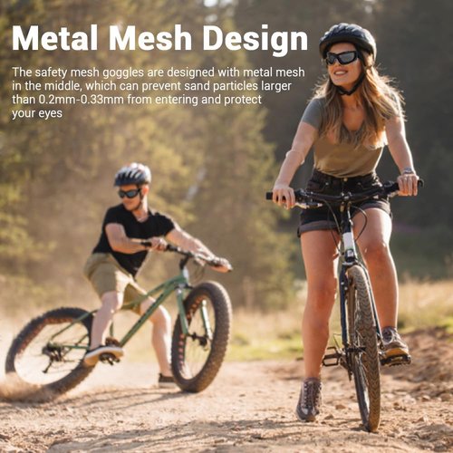 LVPETALIZE Wire Mesh Safety Glasses,Safety Goggles Breathable Shock Resistant Iron Mesh,Glasses for Military Cs Outdoor Game Fans Activity