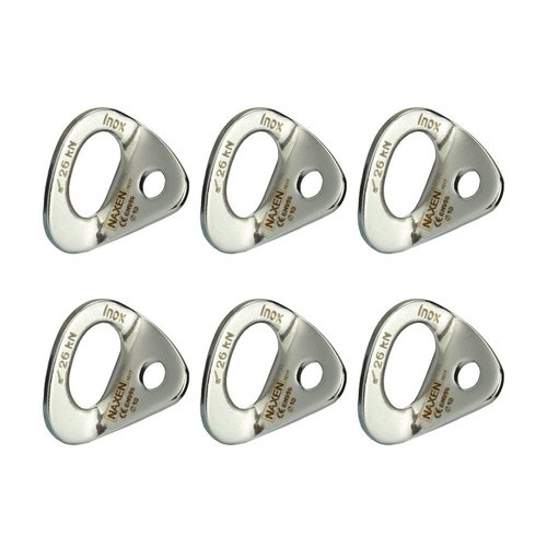 NAXEN 26kN Bolt Hanger Stainless Steel Climbing Hanger Climbing Anchor for 10 mm / 3/8" Bolt Pack of 6