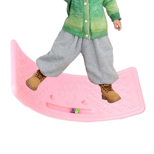 Wobble Board,Balance Board,2025 New Curved Rocking Seesaw Balance Boards Balance Popping Board Non Slip Sensory Training Balance Beam Equipment For 𝐁oys 𝐆irls, Hold Up To 25Kg For Indoor Use