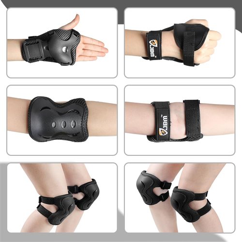 JBM Kids/Youth Knee Pad Elbow Pads and Wrist Guards Protective Gear Set for Skateboarding Cycling Roller Skating Inline Skating Scooter Riding Sports BMX Biking Sports