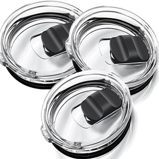 3 Pack 20oz Yeti Tumbler Lids, Magnetic Slider Replacement Lid for 20oz Yeti Rambler/16oz Pints/10/24oz Mug/10oz Lowball, Spill Proof Coffee Cup Cover