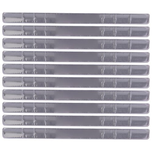 TIKATARER Reflective Belt Slap Bands Reflective Arm Band, 10pcs Silicon Steel Bracelet Reflective Strips for Clothing, Sports, Riding (Silver)