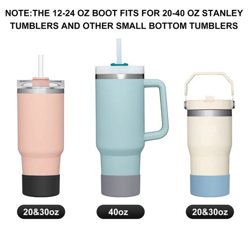 CHEETAH Protective Boot for Hydroflask Water Bottle 12oz - 40oz, BPA Free Bottom Silicone Sleeve Cover, Compatible with All Water Bottles with Bottom Width of 2.87-3.56in (32-40oz, Clear)
