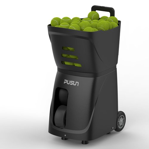 PT-Smart Tennis Ball Machine, App-Controlled, 12–75 mph Speed, 1.8–8s Feed Interval, 100-Ball Capacity, 20 Landing Points, 5Hour Battery, Lightweight Design – for Beginners to Intermediate Players