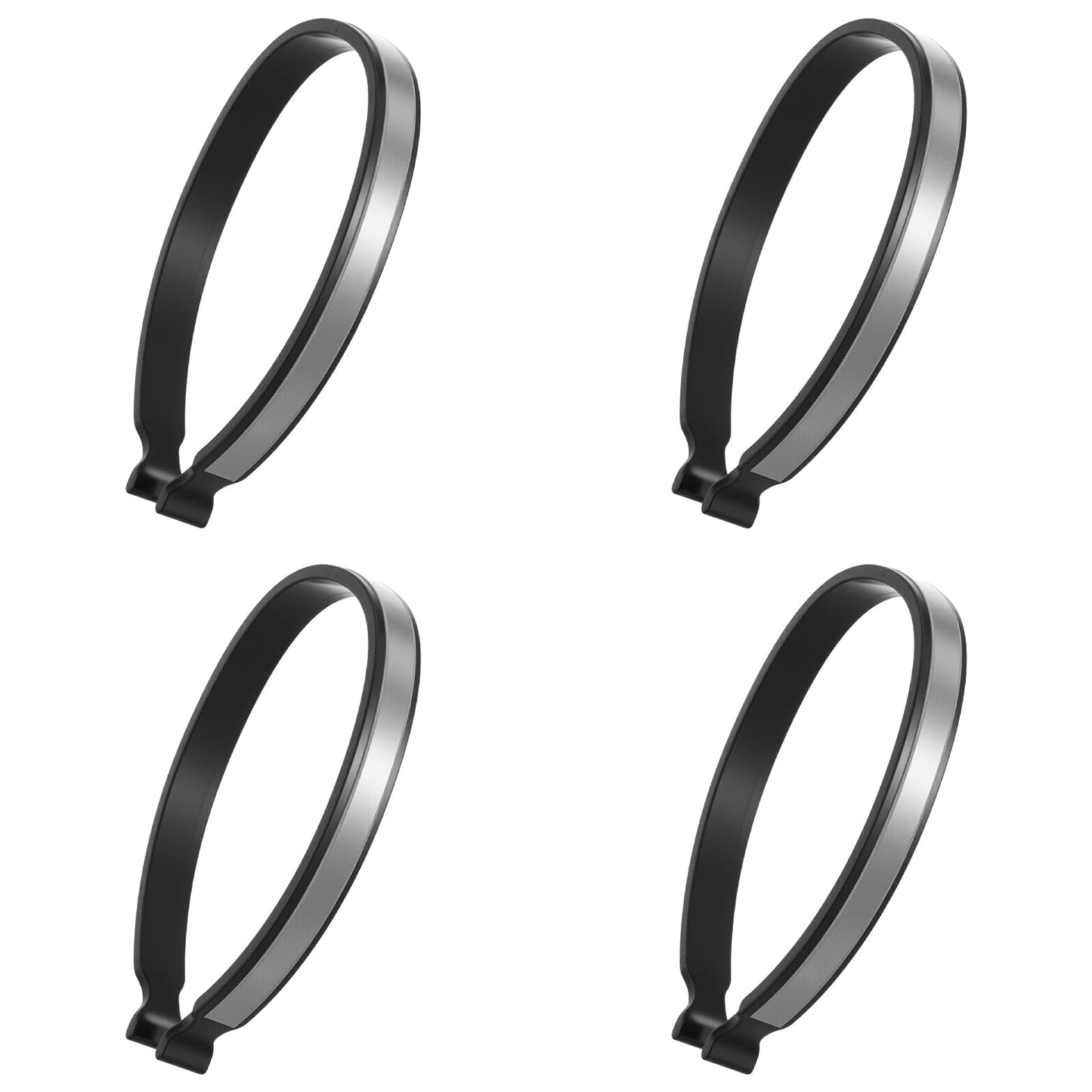 JIYIN 4Pcs High Reflective Cycling Trousers Clips, Safety Bicycle Elastic Ankle Cuffs Bands, Outdoor Recreation Cycling Trouser Clip Pant Leg Cuff Clip Reflective Gear for Riding Fishing Outdoor