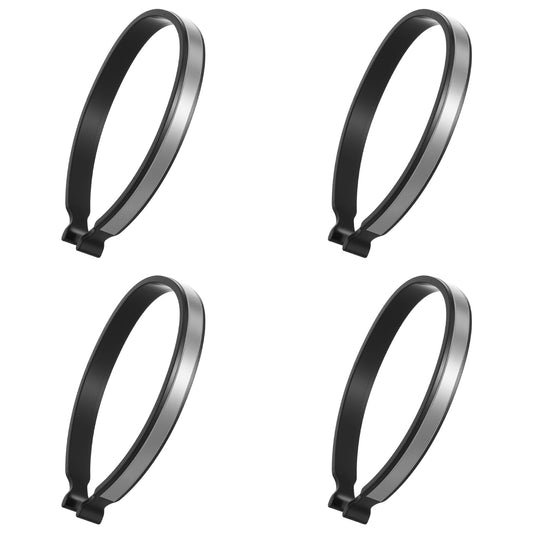 JIYIN 4Pcs High Reflective Cycling Trousers Clips, Safety Bicycle Elastic Ankle Cuffs Bands, Outdoor Recreation Cycling Trouser Clip Pant Leg Cuff Clip Reflective Gear for Riding Fishing Outdoor