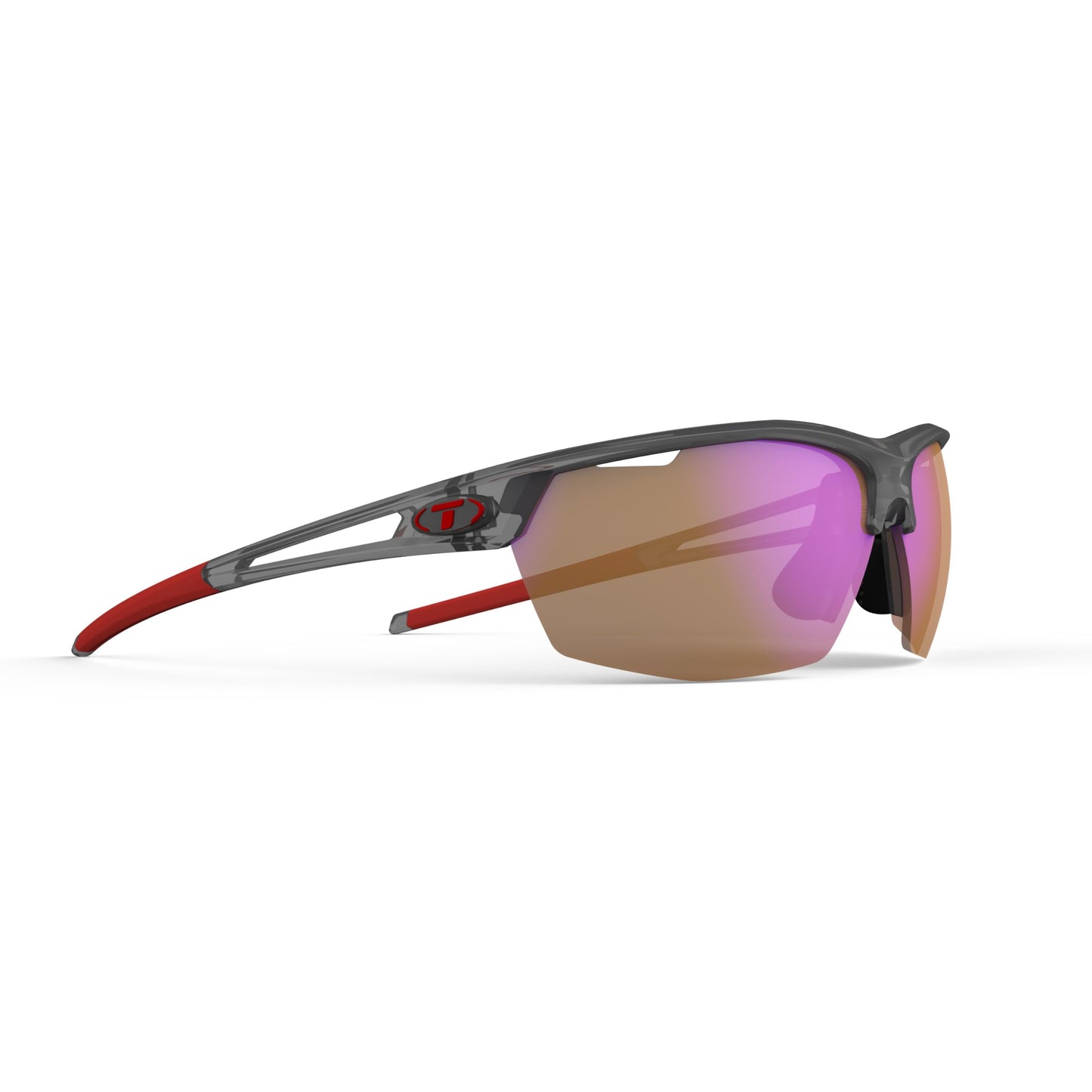 Tifosi Optics Navar Sunglasses (Satin Vapor, AC Red)