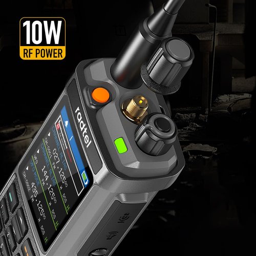 Radtel RT-880G GPS APRS Ham Radio 10W Walkie Talkie Portable CB Radio 1024 Channels HF SSB Rx with Cross-Band Repeater, 2.4 Inch Color Display, 2400mAh Rechargeable Battery,