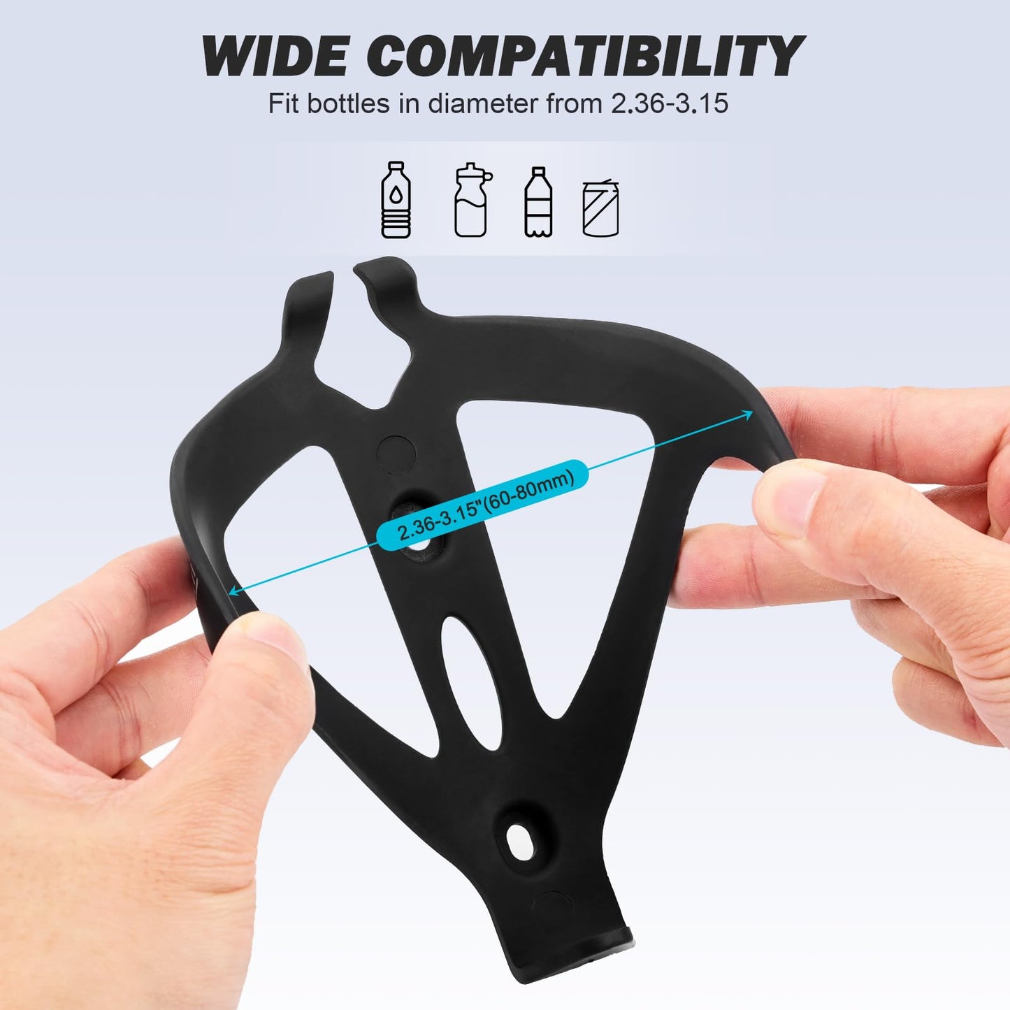 HASAGEI Bicycle Water Bottle Holder with 24 Oz Bottle, Durable Leak-Proof Non-Slip Design, Lightweight & Universal Fit for Mountain/Road Cycling Accessories
