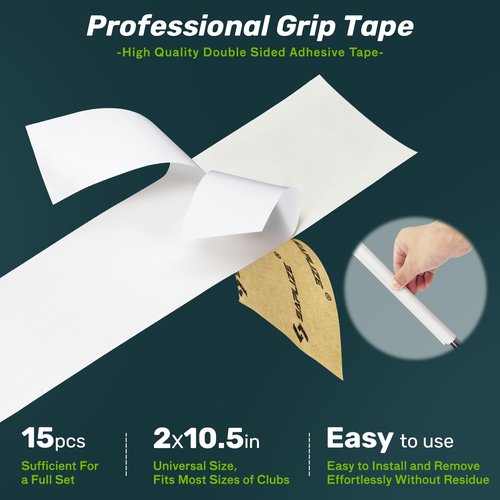SAPLIZE Value Golf Grip Repair Kit – Includes 7.4oz GTA-200 Golf Grip Solvent, 15 Exclusive High-Performance Golf Grip Tape, Hook Knife, and Rubber Vise Clamp for Regripping Golf Club Grips