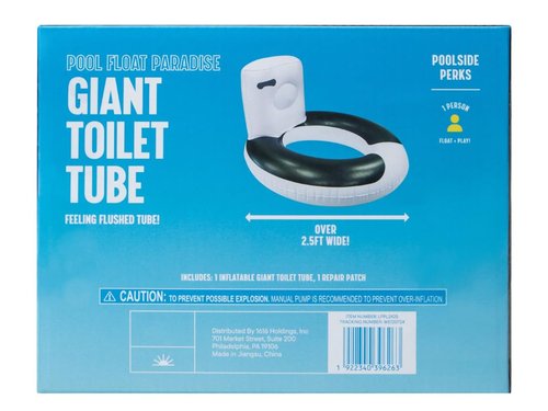High Five Giant Toilet Pool Float Tube 35 inches x 30 inches x 22 inches