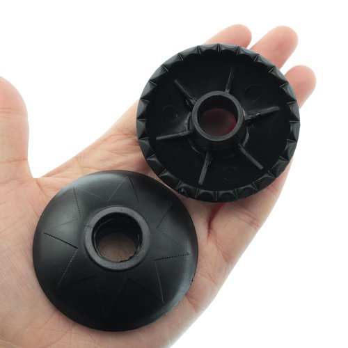 yyangz 4PCS Hiking Pole Snow Tray Plastic Rubber Mud Tray Horseshoe Foot Cover Wrist Strap Accessory Hiking Pole Tip Replacement Protector for Outdoor Activities Hiking Adventure Black