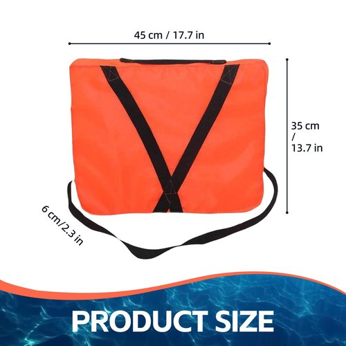 Boat Throwable Flotation Device, High Buoyancy Boat Throw Cushion with Strap, Boat Cushions Life Preserver for Boating, Swimming, Rescue Boat, 18x14in (2)