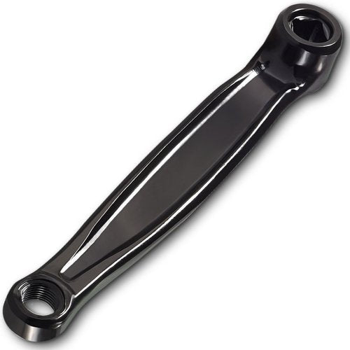 Miayaya 170mm Bicycle Crank Arm Bike Crank Left Arm Aluminium Alloy Crank Arm Set Replacement for Electric Bicycle Folding Bicycle Hybrid Mountain Bicycle Road Bike Horizontal (Black, Diamond Hole)
