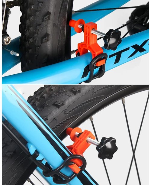 Portable Bicycle Wheel Truing Stand Bike Mini Rims Adjustment Repair Mount Tools Spoke Wrench Black