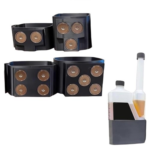 Magnetic Diesel Additive Holders, Wall Diesel Additive Caddy Hanger, Spill Free Heavy Duty Car & Truck Fuel Treatment Holders Magnetic Rack, Universal Fit Automotive Magnetic Bottle Mounts. (C)