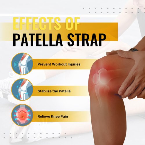 Fitgeno Knee Strap Patella Support: Knee Band for Patellar Tendon Pain Relief - Knee Brace for Tendonitis Jumpers Running Sports Basketball Men Women 2 Packs (Yellow)