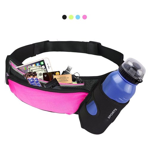 Running Water Bottle Belt Hydration Fanny Pack Waist Bag for Women Men with Bottle Holder Hip Pack for Runner Pouch for Walking Cycling Camping Gym