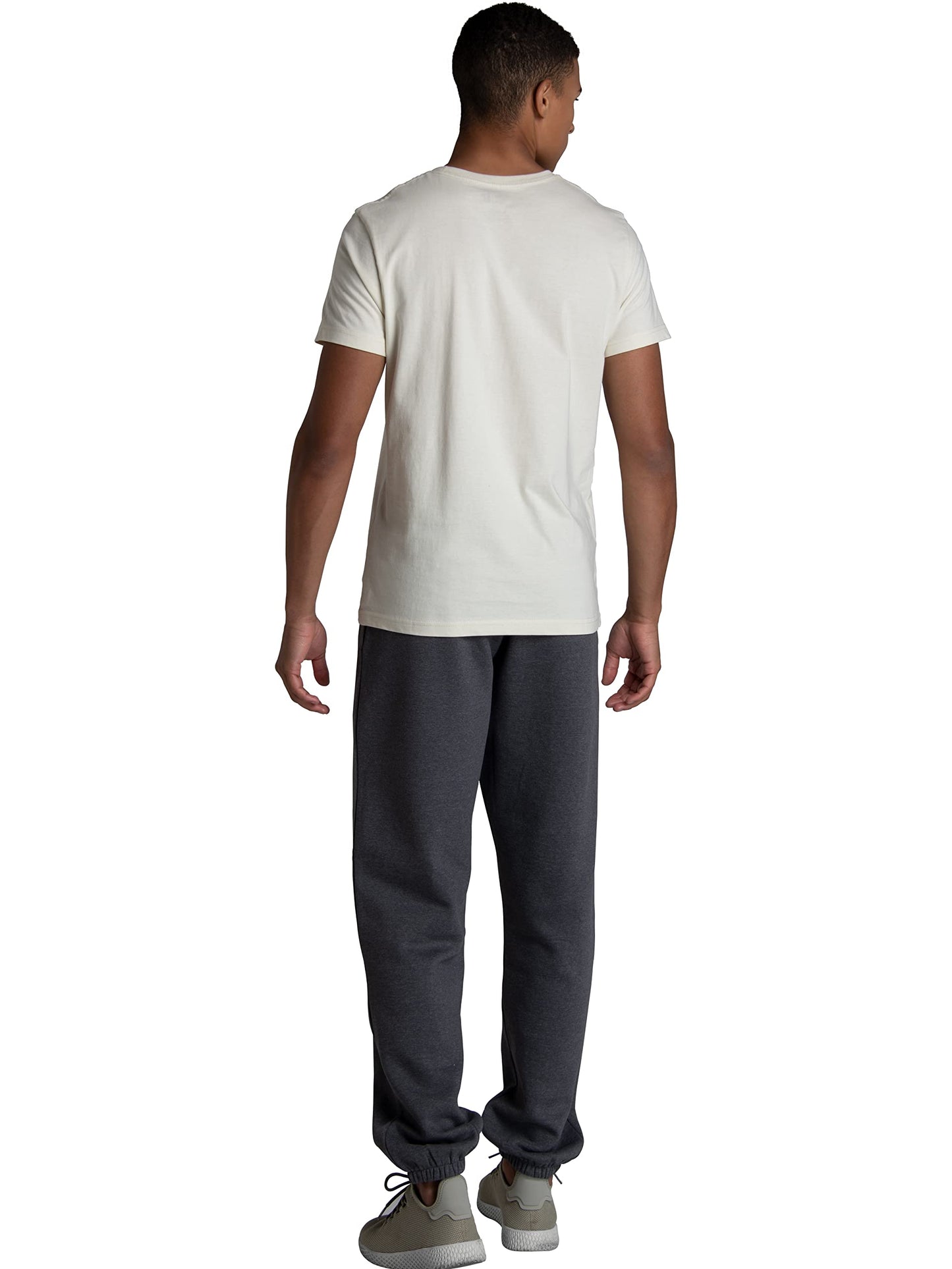 Fruit of the Loom Men's Crafted Comfort Fleece Sweatshirts, Hoodies, & Sweatpants, Super Soft Cotton Blend, Sweatpants - Charcoal Heather, Small