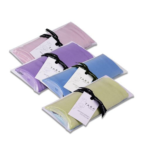 TARA Spa Therapy Aroma Wellness Aromatherapy Silk Eye Pillow, Relaxation Sooth Eye Strain, Rest, Blue