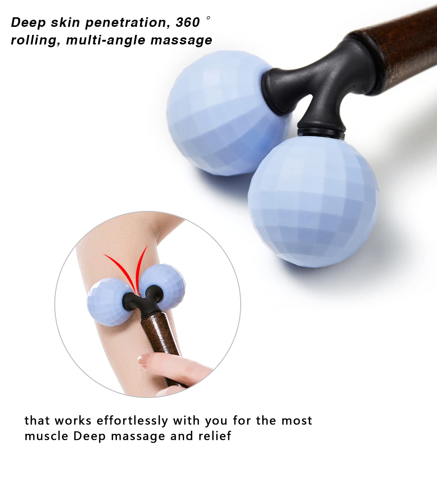 Lyanxinlei Relax Massage Roller，Handheld Total Body Massager Tools for Back, Neck, Foot, Calf, Leg, Arm & Deep Tissue Massager Relief for Sore Muscles