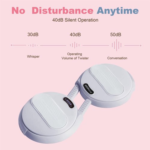 kisnbld Ab Twister Board, Waist Twister Machine with Counter & Resistance Bands, Adjustable Foot Spacing Waist Twisting Disc for Slimming, Toning and Fitness, Core & Ab Workout Disc
