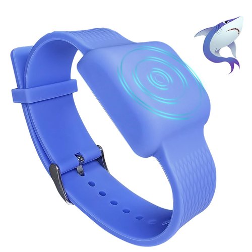 TEE-TEA Magnetic Shark Deterrent Wristband - Shark Repellent Strap for Surfing, Scuba Diving, Snorkeling, Swimming & Ocean Water Sports | Portable Anti Shark Device for Men Women Kids (Ocean Blue)