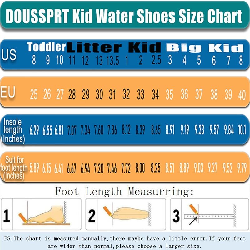 DOUSSPRT Water Shoes for Kids - Quick-Dry Beach Pool Shoes, Purple 4 Big Kid