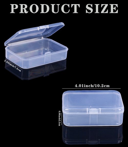 Clear Plastic Playing Card Boxes Snaps Closed Poker Gaming Playing Card Deck Cases Holder Plastic Storage Box Clear Trading Card Box Card Storage Organizer for Bank Business Card (10Pcs)