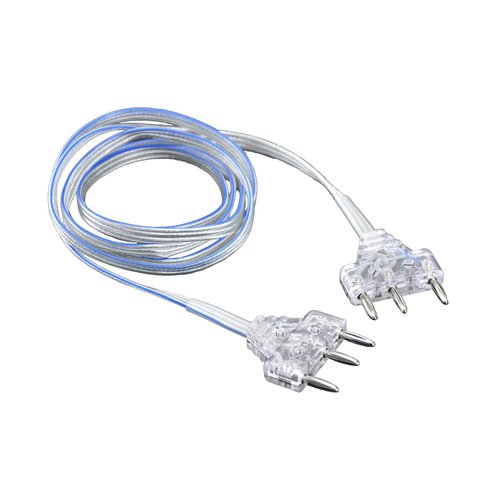 FEFOSAEP Fencing Body Cord - 3-Prong Epee Body Cord - Fencing Epee Body Cord with Transparent Cable Plugs (Set of 2)