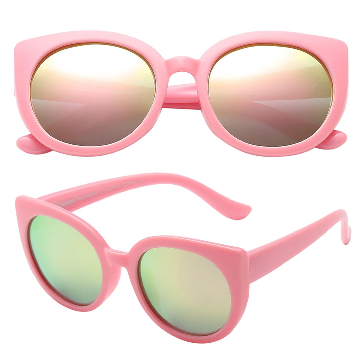 PolarSpex Toddler Sunglasses – Polarized UV Protection Cat Eye Sunglasses with Unbreakable Frame for Girls Age 2-8