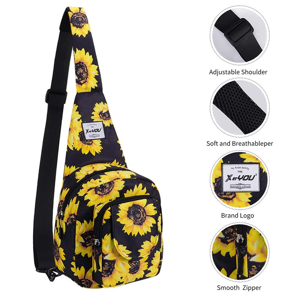 XEYOU Small Sling Bag for Women Crossbody Backpack Hiking Travel Daypack Chest Bag Lightweight Shoulder Bag