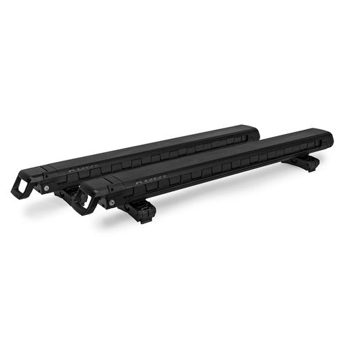 KUAT Grip 6 Durable Universal Rooftop Crossbars Mounted Slide-Out Locking Clamshell Rack, Fits 6 Skis/4 Snowboards - Matte Black with Black Anodize (Matte Black)