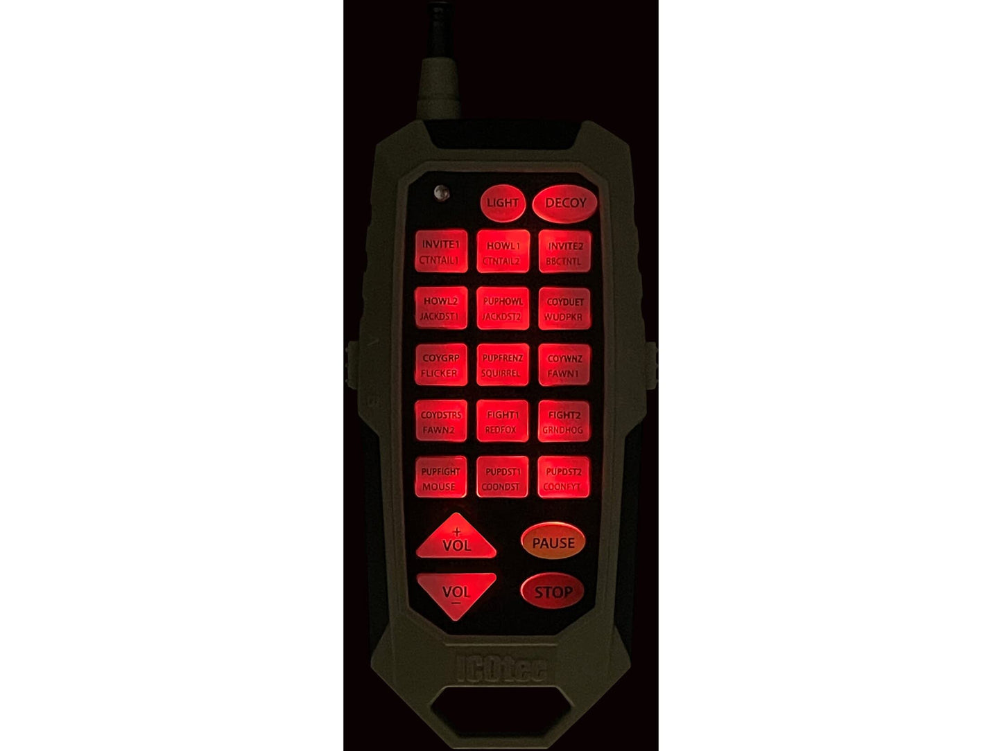 Icotec 320+ Predator Call/Decoy Combo - Perfect for Coyote, Fox, and Raccoon Hunting - 300 Yard Remote Range
