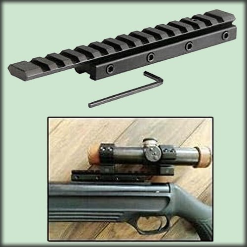 Gotical Low Profile 11mm / 3/8" Dovetail to Picatinny Rail Adapter Converter Durable Item longlasting (14 Slot Extension Low Profile Rail) Durable