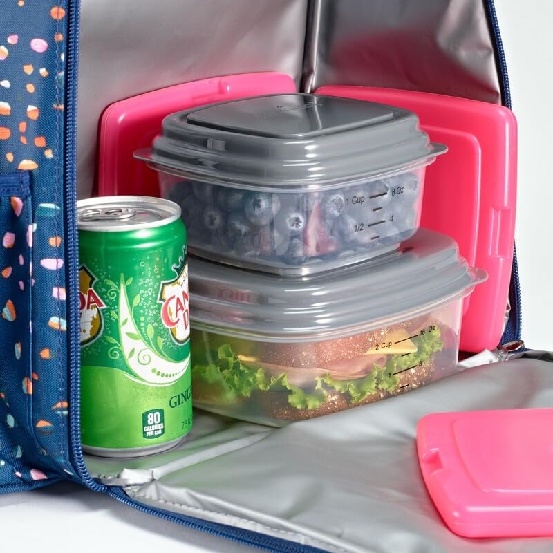 Pink Slim Ice Packs for Lunch Boxes & Coolers - 8 Pack Reusable Freezer Ice Sheets