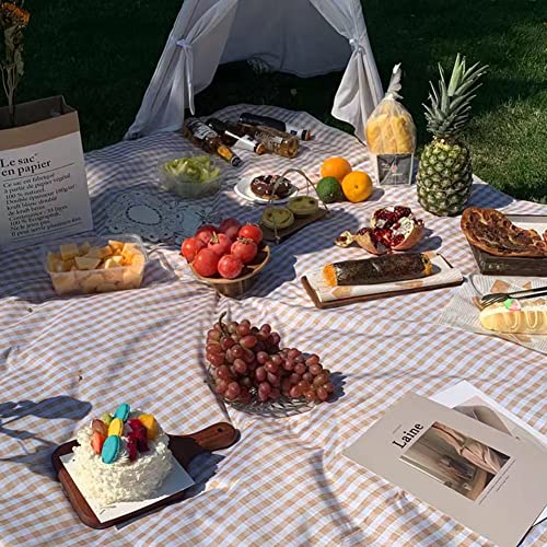 Large Waterproof Sandproof Beach Picnic Blanket - Brown 80x60 Inches
