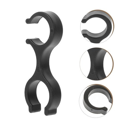 VANZACK 8pcs Storage Clasps Cable Clip Cable Clamps Cable Grip Durable Clips Bar Clamps Stick Folding Walking Hose Clamp Walking Cane Tarp Clips Shape Clip Rotatable Clasps Black
