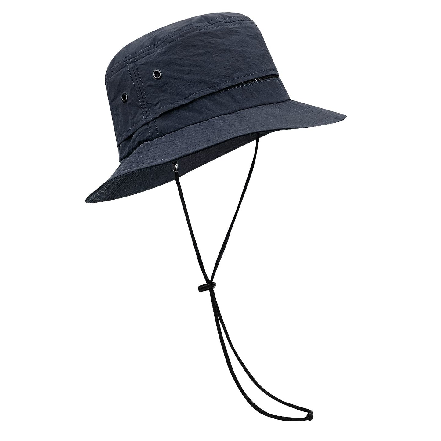 Croogo Waterproof Sun Hat Mesh Bucket Hat Packable Fishing Lightweight Hiking Outdoor Cap Summer Safari Boonie Hat,Blue-AFH02