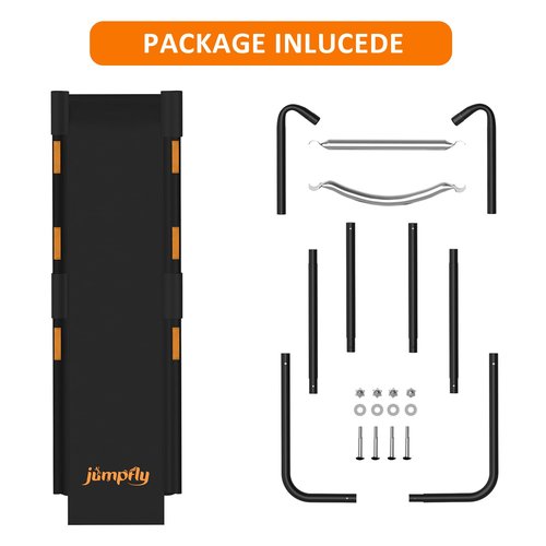 jumpfly Trampoline Slide Ladder Universal Trampoline Ladder with Handles Strong Tear Resistant Fabric Trampoline Accessories for Kids Toddler Climb Up & Slide Down, Orange