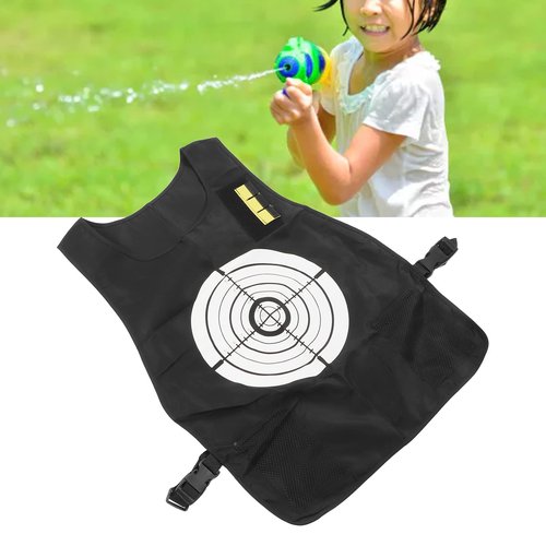 Water Activated Target Vest, Double Sided Quick Drying Water Activated Target Vest Cloth Scoring Game Water Fight Vest for Adult Kids Average Size