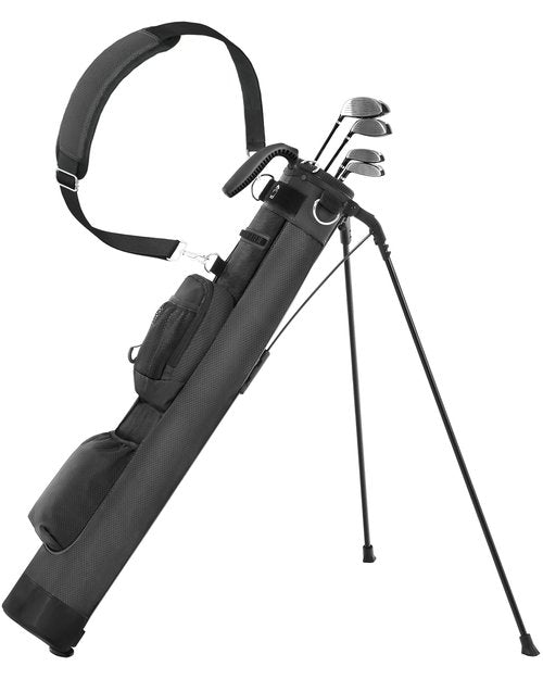 Sturdum Golf Lightweight Stand Bag, Portable Golf Carry Bag with Insulated Cooler Pocket, Easy to Carry and Ideal for Driving Range, Pitch n Putt, Par 3, Executive Courses, Black
