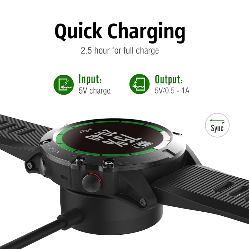 MoKo 2 Pack USB Charging Dock for Garmin Watches – Compatible with Multiple Models (Variation: 2 Pack+USB-A)