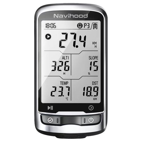 Navihood L4 Entry Level GPS Bike Computer Wireless, Laminated 2.3" Screen, Ultra Thin and Lightweight Bike Speedometer, IPX7 Waterproof, Bluetooth ANT+ Cycling Computer