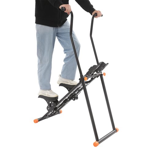Folding Vertical Climber Cardio Exercise Machine with Adjustable Handlebar Stair Stepper for Home Gym, Exercise Stair Climber Fitness Equipment for Full Body Workout