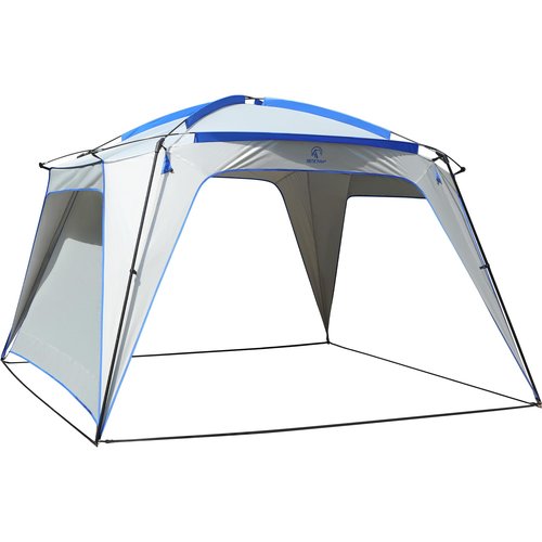 REDCAMP 6-8 Person Beach Canopy Tent with Side Wall, 10ft Cabana Beach Tent with Ground Pegs and Carry Bag, Sun Shelter Rainproof, Waterproof for Camping, Backyard, Fishing, Parties, Picnics